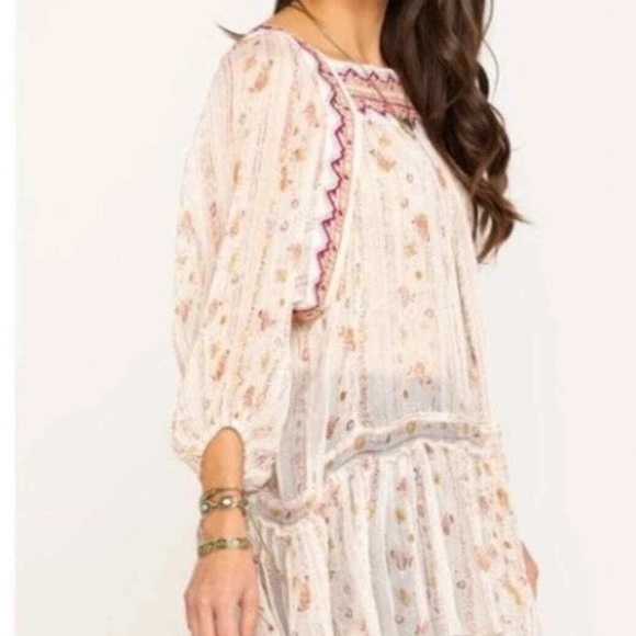 Free People Embroidered Tunic top small dance - Picture 11 of 12